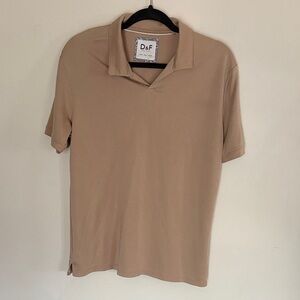 Men's Tan Denim&Flower polo shirt size medium